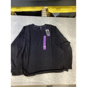 Gap Womens XXL Long Sleeve Tee True Black Crewneck Knit Top GP003758 NEW
